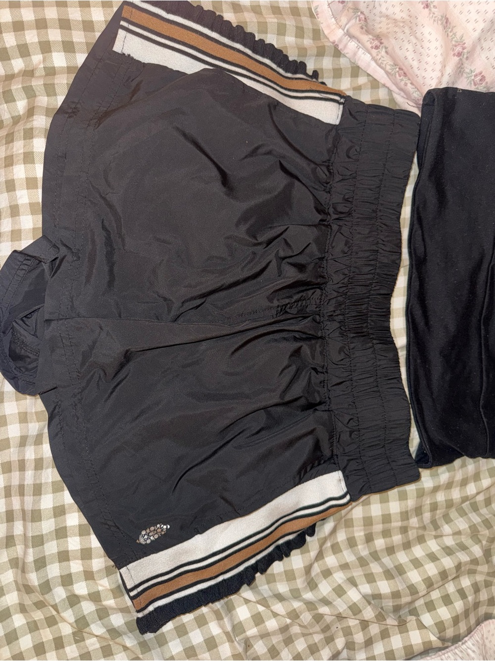 Free People movement set Black Women's Athletic Shorts with Side Stripe - Picture 3 of 5